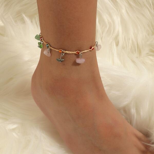 

Stone Decor Anklet, Multicolor