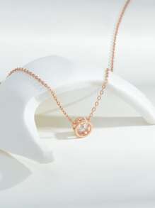 18K鍍金項鍊 - 玫瑰金 - 查看 3