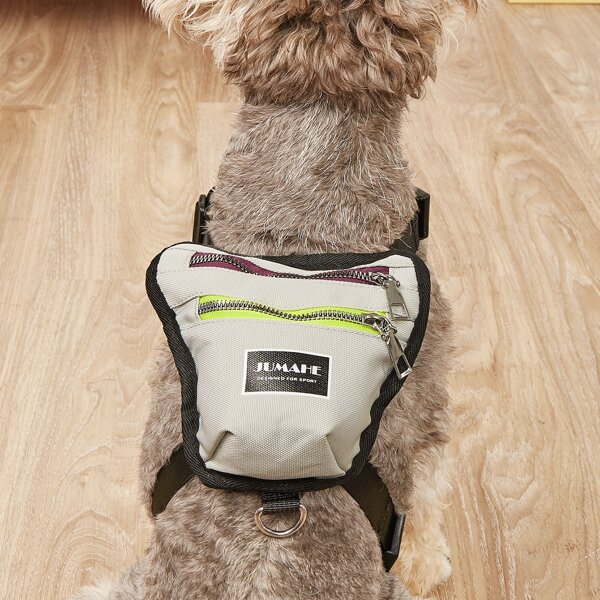 

Zipper Detail Pet Bag, Grey