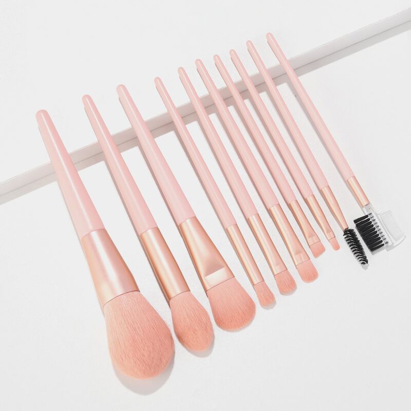 

10pcs Makeup Brush Set, Pink