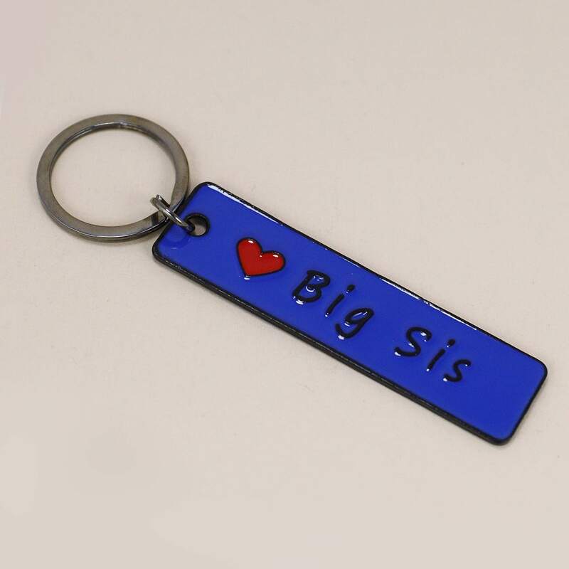 

Letter Graphic Geometric Charm Keychain, Multicolor
