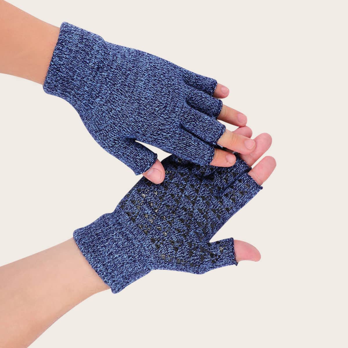 

1pair Sports Half-finger Gloves, Blue
