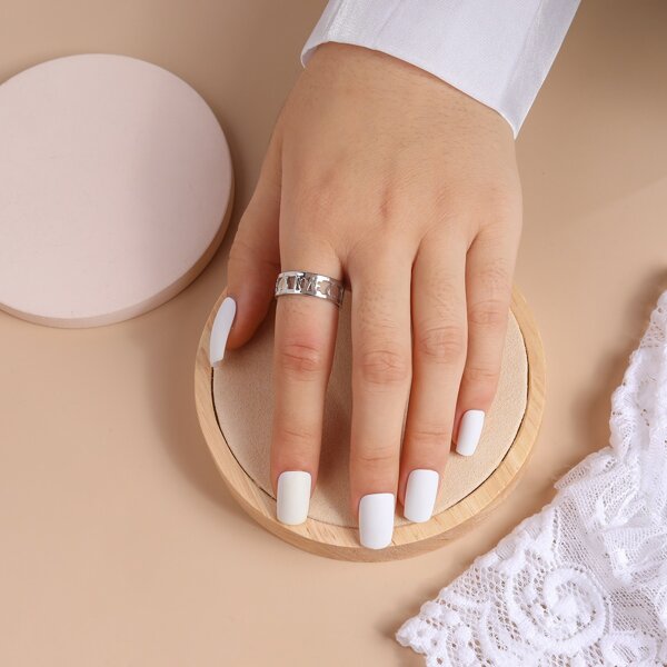 

Hollow Out Cuff Ring, Silver