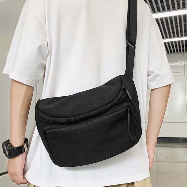 

Men Large Capacity Crossbody Bag, Black