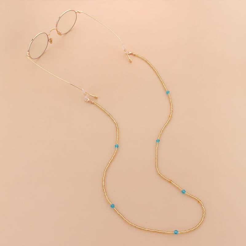 

Bead Decor Glasses Chain, Gold