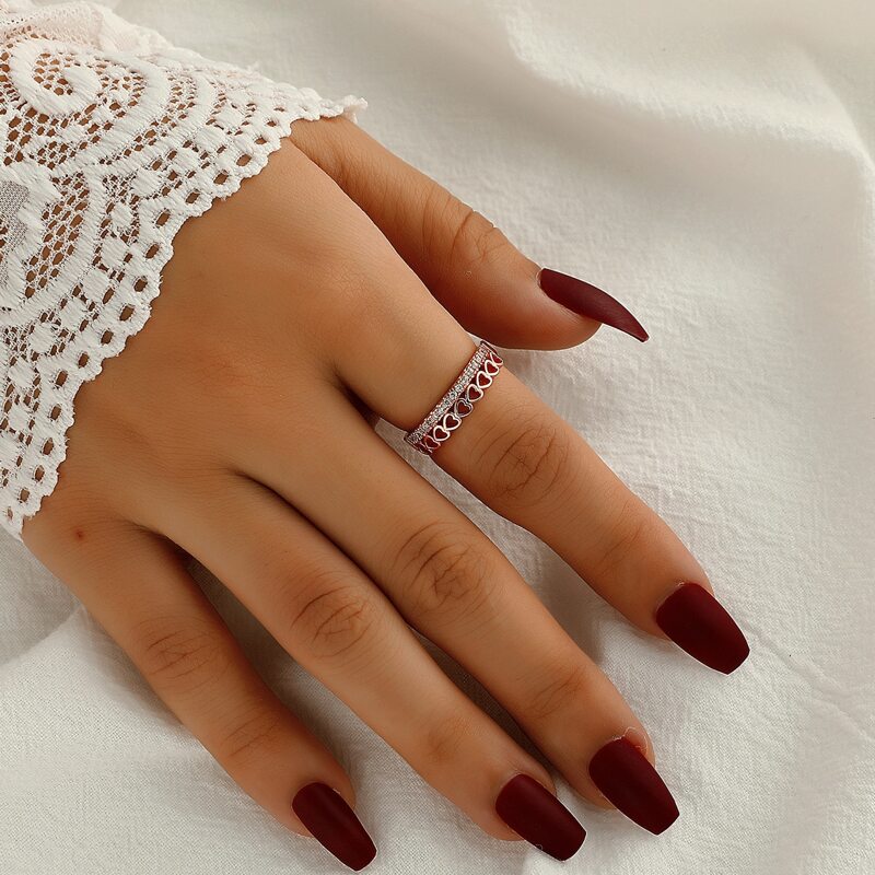 

Rhinestone Decor Ring, Rose gold