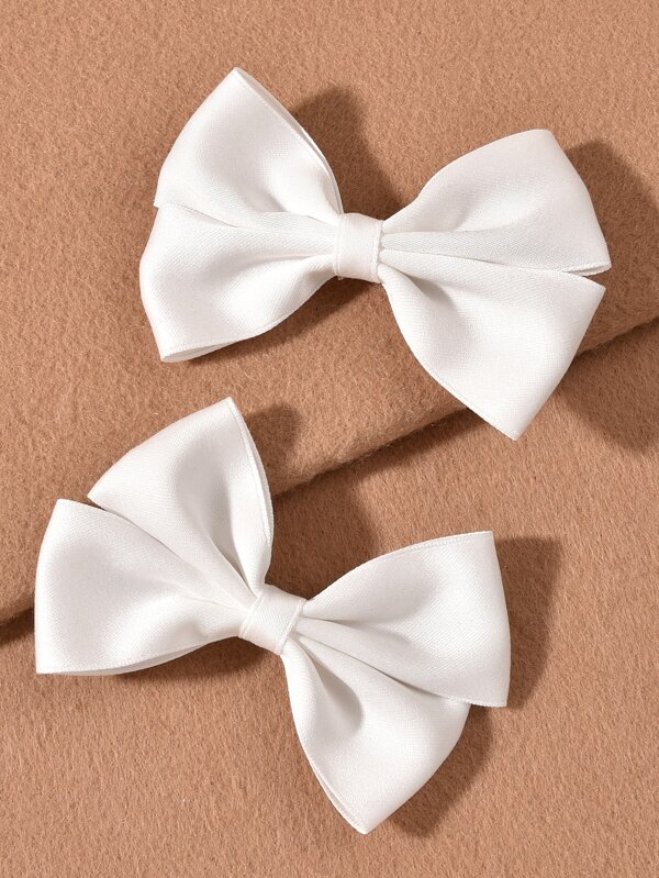 2pcs Bow Decor Hair Clip For Daily Use For Girls Hairstyles Casual Cute Valentine's Day Valentines Claw Clips Hair Claws Hair Barrettes, School Stuff, Hair Accessories, Head Accessories, Hair Accessories For Women, Hairpin