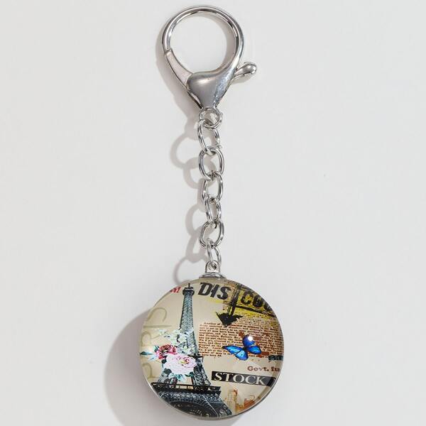 

Letter & Butterfly Graphic Bag Charm, Multicolor