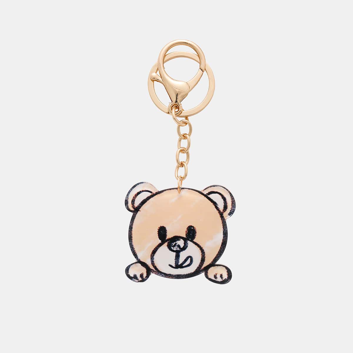 

Cartoon Bear Decor Keychain, Apricot