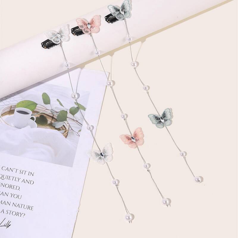 

3pcs Butterfly Decor Hair Clip, Multicolor