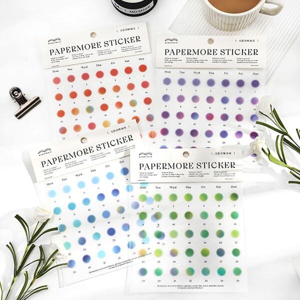 

1pc Dot Pattern Random Sticker, Multicolor