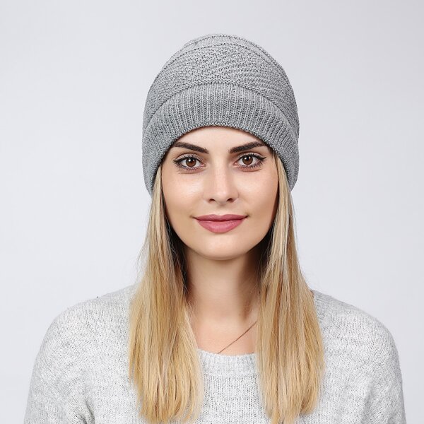 

Solid Knitted Hat, Light grey