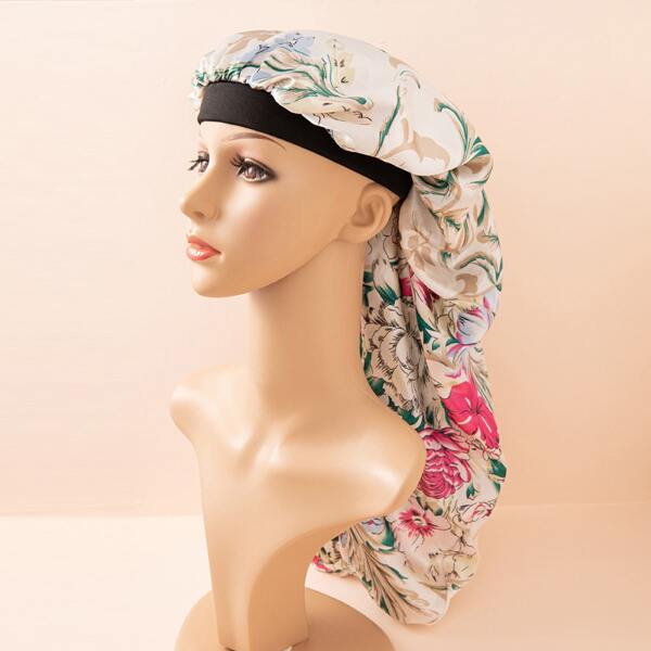 

Flower Print Hair Bonnet, Multicolor