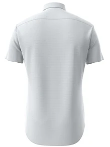 Manfinity Hombres Camisa de rayas con botón - Blanco - Ver 2