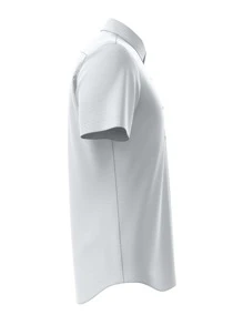 Manfinity Hombres Camisa de rayas con botón - Blanco - Ver 3