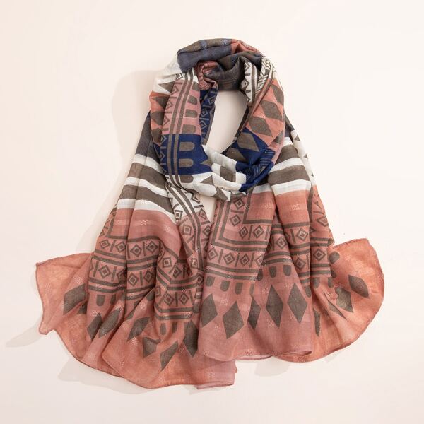 

Geometric Pattern Scarf, Multicolor