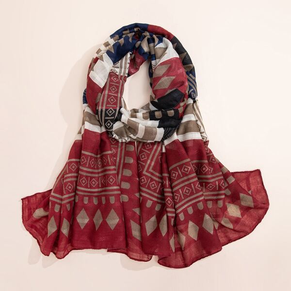 

Geometric Pattern Scarf, Multicolor