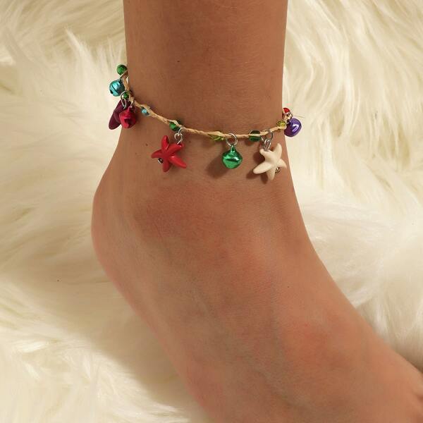 

Starfish Charm Anklet, Multicolor