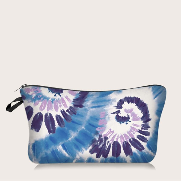 

Tie Dye Zipper Makeup Bag, Blue