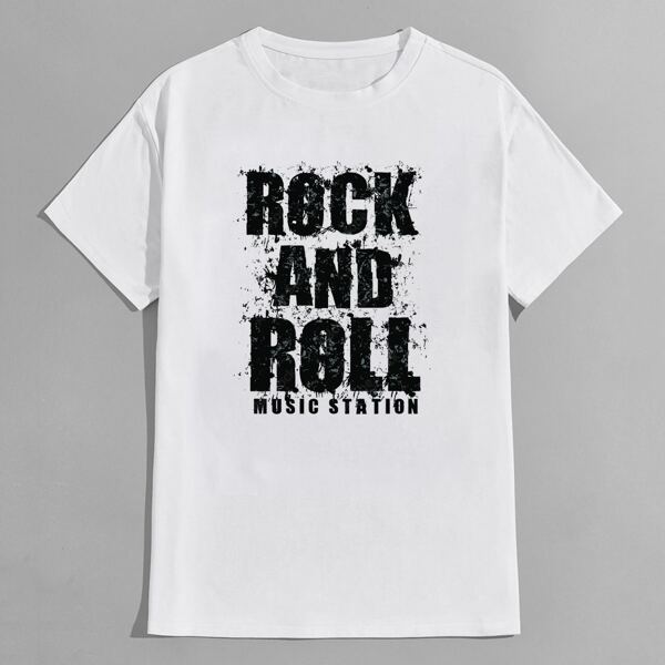 

Guys Letter Print Tee, White