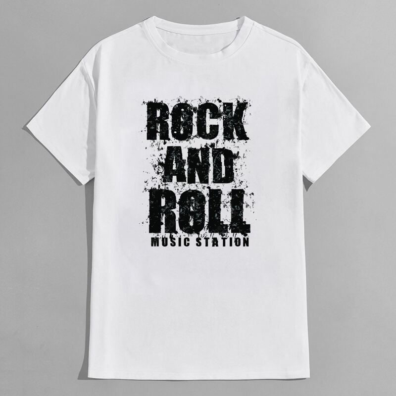 

Guys Letter Print Tee, White