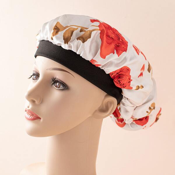 

Flower Print Hair Bonnet, Multicolor