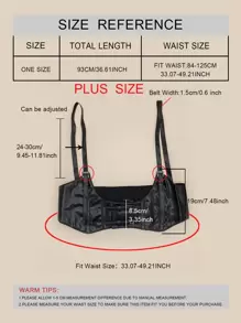 Solid Plus Size Harness Belt - Black - View 2