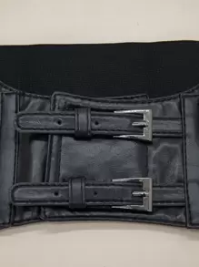 Solid Plus Size Harness Belt - Black - View 3