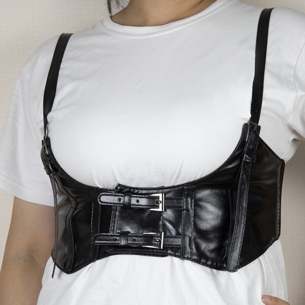 

Solid Plus Size Harness Belt, Black
