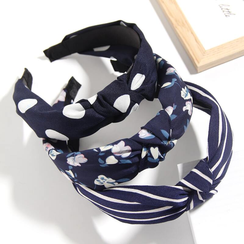 

3pcs Knot Hair Hoop, Multicolor