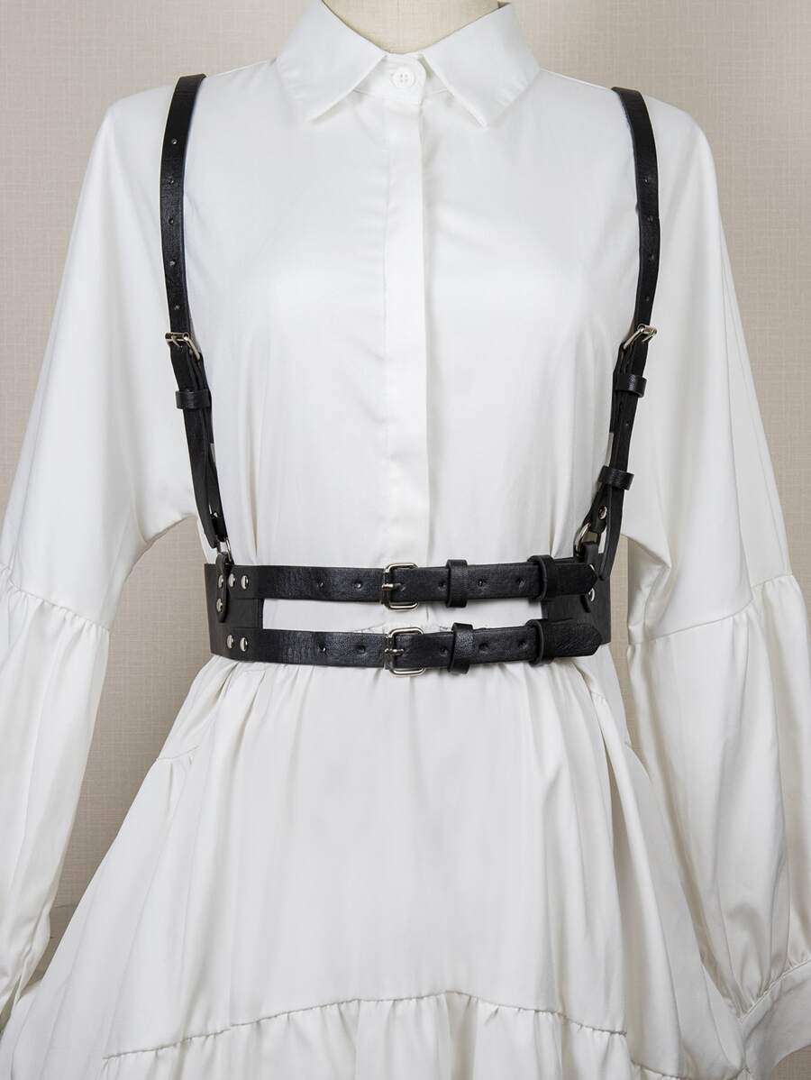 Solid Harness Belt - Black - View 1