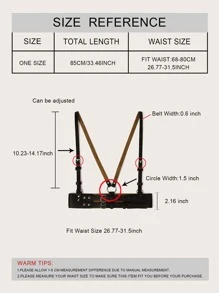 Solid Harness Belt - Black - View 2