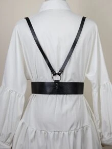 Solid Harness Belt - Black - View 3