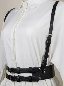 Solid Harness Belt - Black - View 4