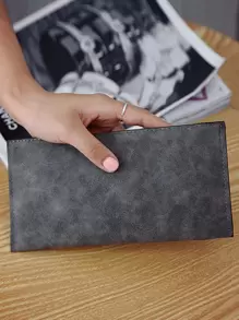 Minimalist Long Purse - Grey - View 2