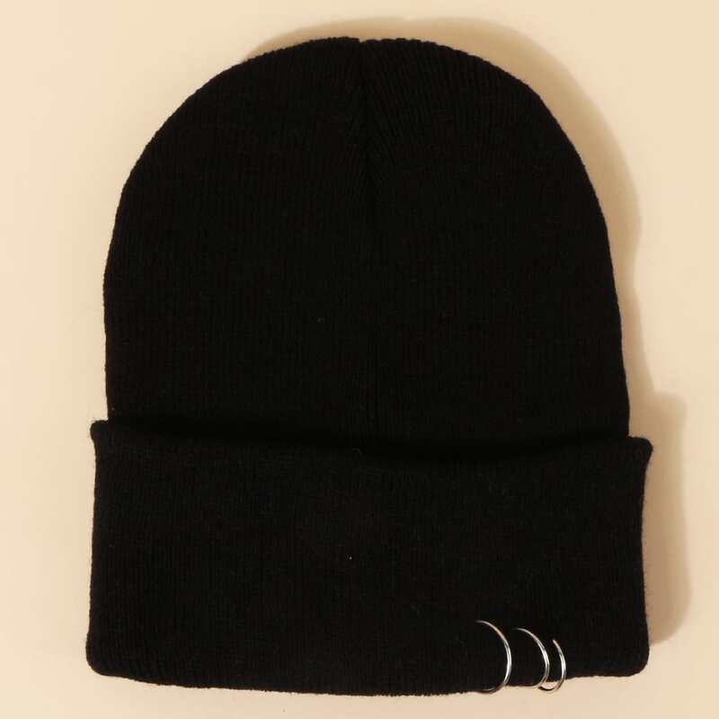 

Guys Ring Decor Beanie, Black