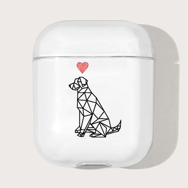 

Dog Print Case For Airpods, Clear