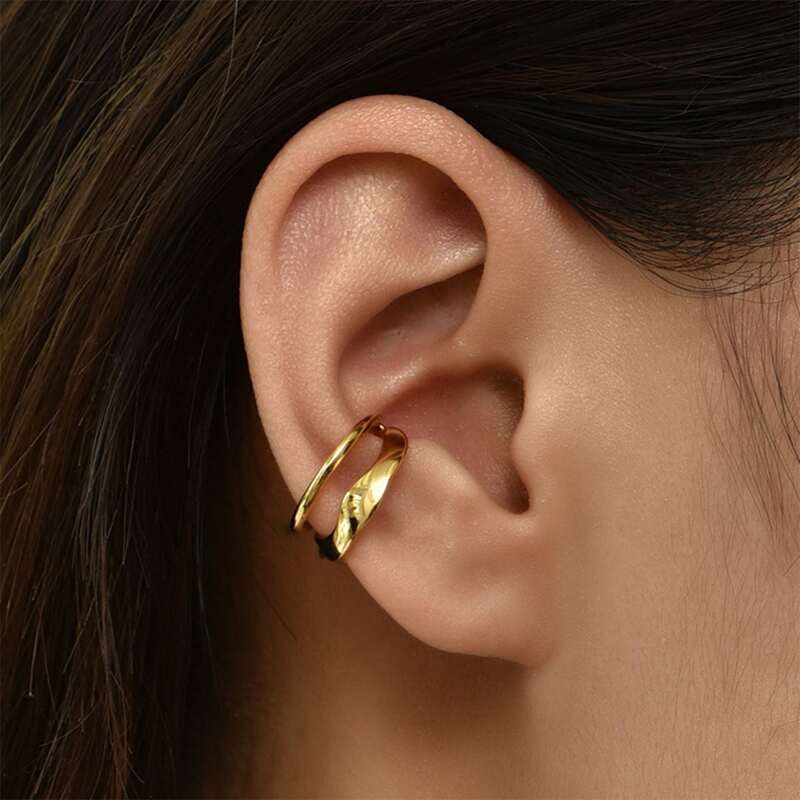 

1pc Minimalist Ear Cuff, Gold