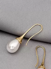 Đồ trang trí Ngọc Trai giả Thả hoa tai - Vàng - Xem 5