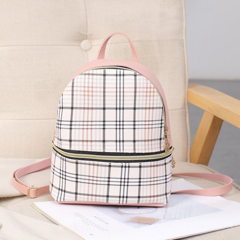 

Plaid Pattern Classic Backpack, Multicolor