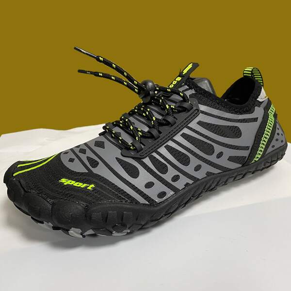 

Men Letter Graphic Lace-up Front Water Shoes, Multicolor