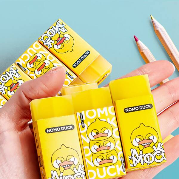 

1pc Duck Pattern Random Eraser, Yellow
