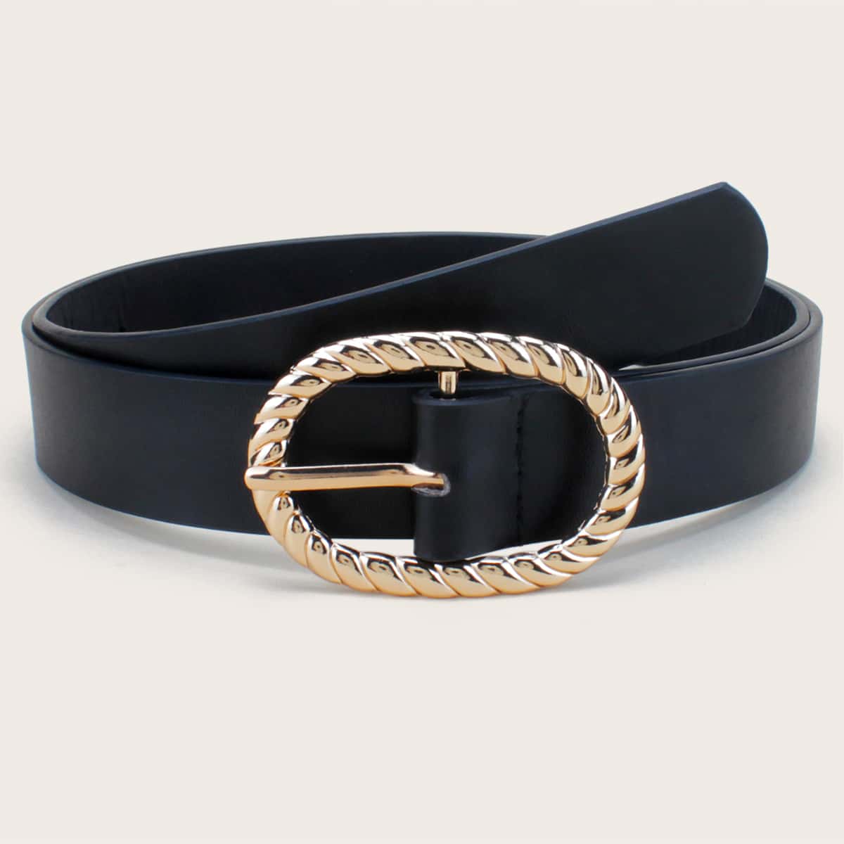 

Metal Buckle Belt, Black