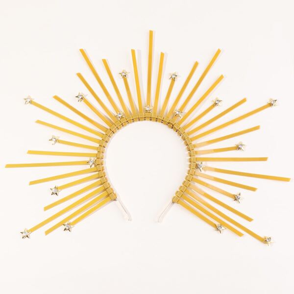 

Rhinestone Detail Exaggerated Hair Hoop, Yellow