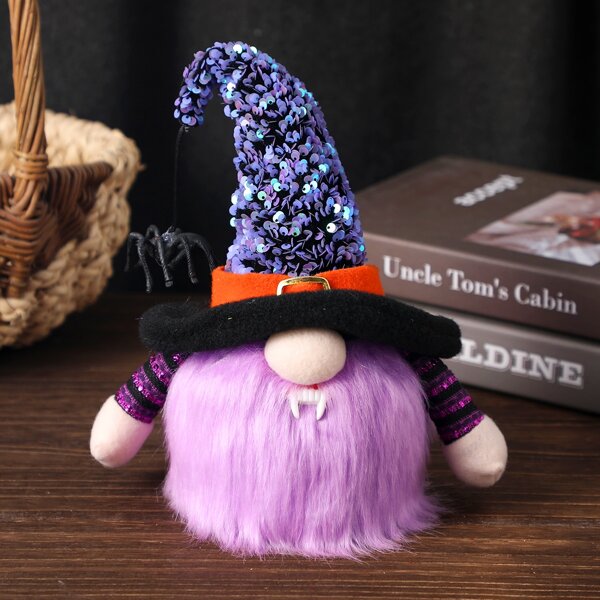 

1pc Halloween Doll Decoration, Purple