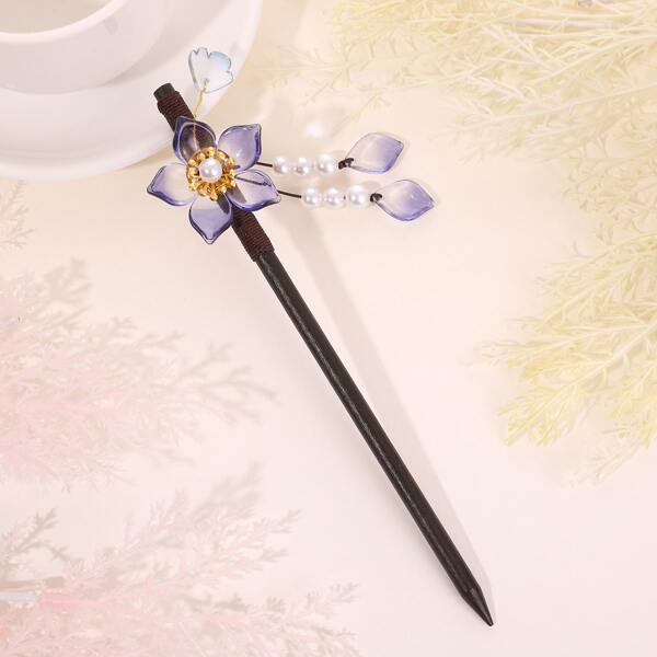 

Flower Decor Hair Pin, Multicolor