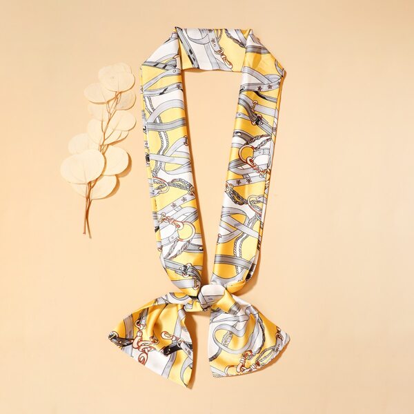 

Chain Print Twilly Scarf, Multicolor