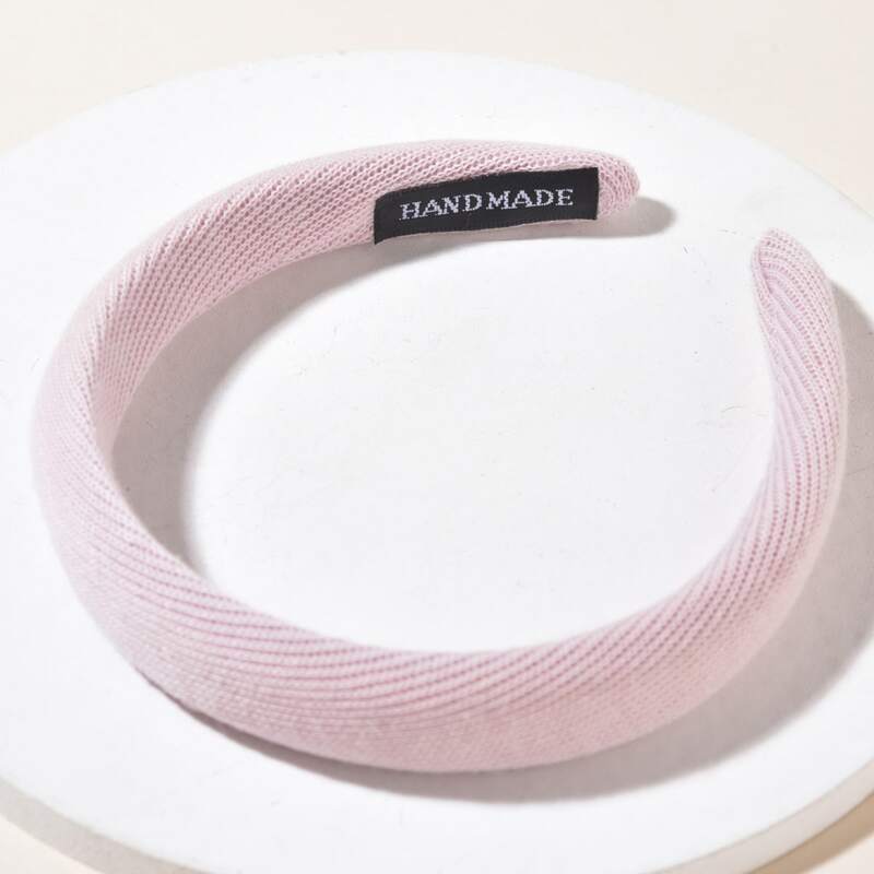 Plain Knit Headband, Pink