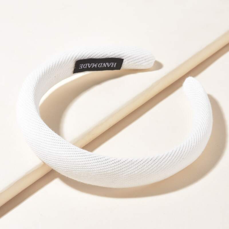 

Plain Knit Headband, White
