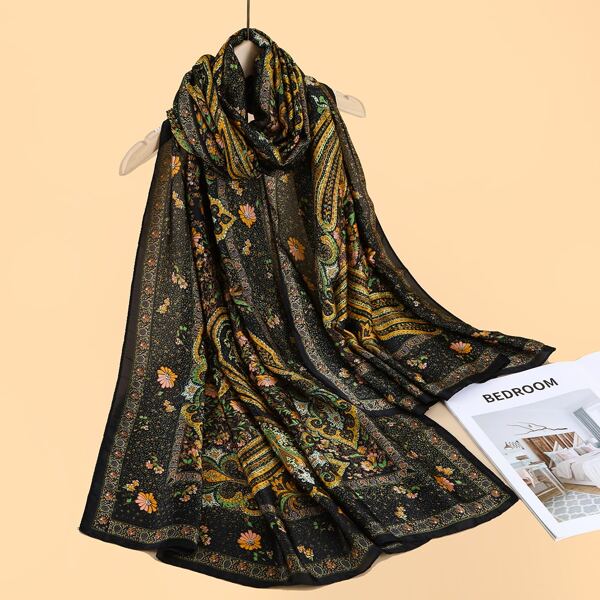 

Flower Print Scarf, Multicolor